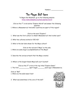 The Mayan Ball Game - Wadsworth City Schools