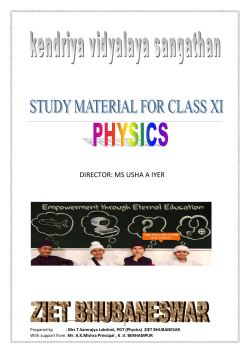 study materials - KVS ZIET Bhubaneswar