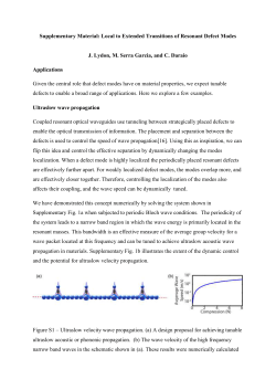 Local to Extended Transitions of Resonant Defect Modes