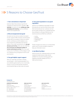 5 Reasons to Choose GeoTrust