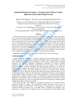 Emotional Design for Games