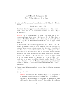 MATH 3A03 Assignment #2 Due - Math @ McMaster University
