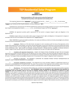 Assignment and Assumption Form