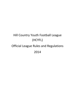 Hill Country Youth Football League (HCYFL)