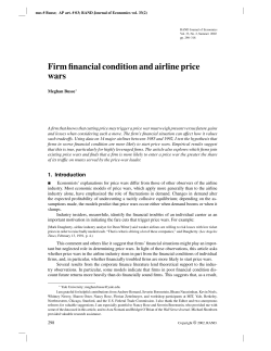 Firm financial condition and airline price wars