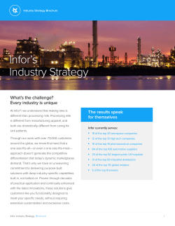Infor`s Industry Strategy