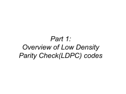 Low density parity check codes
