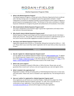 Market Expansion Program FAQs