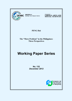 The &ldquo;Moro Problem&rdquo; in the Philippines