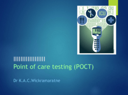 Point of care testing
