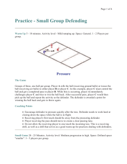 Practice - Small Group Defending