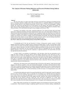 The Analysis of Decision Making Behaviors and Perceived Problem
