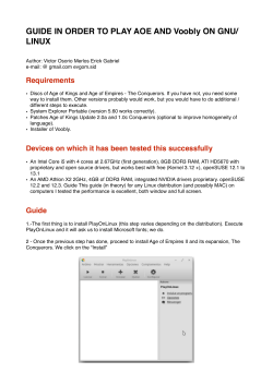 GUIDE IN ORDER TO PLAY AOE AND Voobly ON GNU