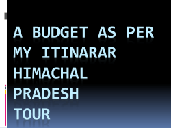 an itinarari for himachal pradesh tour