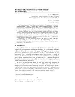 POISSON SPACES WITH A TRANSITION PROBABILITY