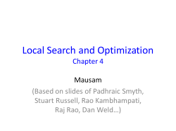 Local Search and Optimization