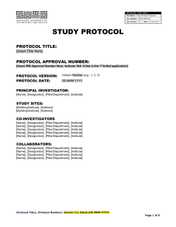IRB Study Protocol Form