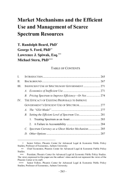 Market Mechanisms and the Efficient Use and Management of