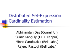 Distributed Set-Expression Cardinality Estimation