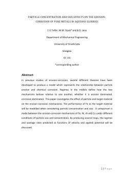 particle concentration and size effects on the erosion