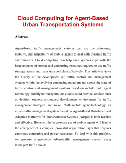 Cloud Computing for Agent-Based Urban