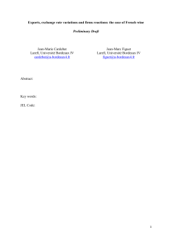 Exports, exchange rate variations and firms reactions: the case of