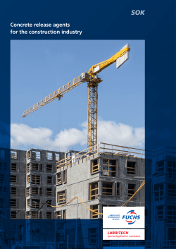 Concrete release agents for the construction industry