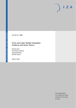Firms and Labor Market Inequality: Evidence and Some Theory