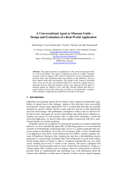 A Conversational Agent as Museum Guide &ndash; Design and Evaluation