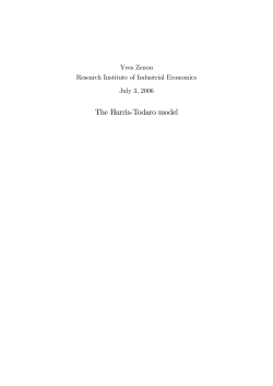 The Harris-Todaro model