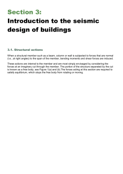 Section 3: Introduction to the seismic design of buildings
