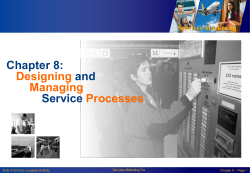 Chapter 8: Designing and Managing Service Processes Services