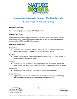 Managing Salmon to Support Healthy Forests Science Topic