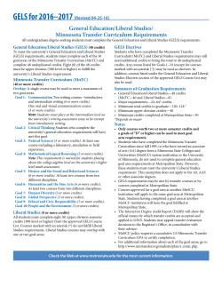 GELS for 2016&ndash;2017 - Metropolitan State University