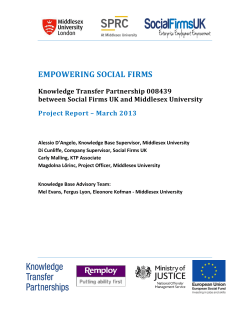 empowering social firms - Social Policy Research Centre