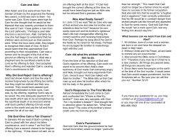 Cain and Abel Why Did God Reject Cain`s offering?