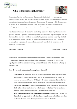 Independent Learning