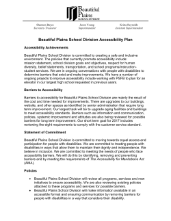 BPSD Accessibility Plan - Beautiful Plains School Division