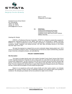 Thunder Basin High School Play Field and Track Geotechnical