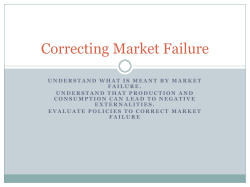 Correcting Market Failure