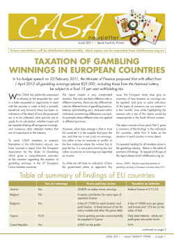 taxation of gambling winnings in european countries