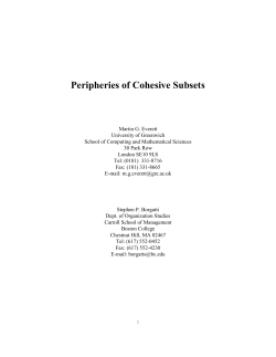 Models of Core/Periphery Structures