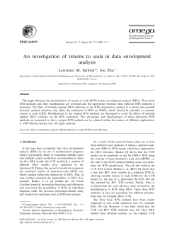 An investigation of returns to scale in data