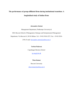 The performance of group-affiliated firms during institutional transition