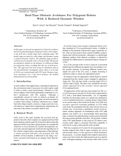 Real-Time Obstacle Avoidance for Polygonal Robots with a