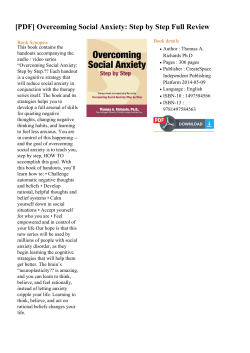Overcoming Social Anxiety: Step by Step Full