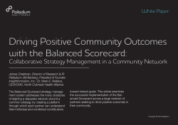 Driving Positive Community Outcomes with the Balanced Scorecard: