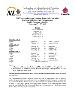 Newfoundland and Labrador Basketball Association 2015