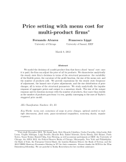Price setting with menu cost for multi-product firms