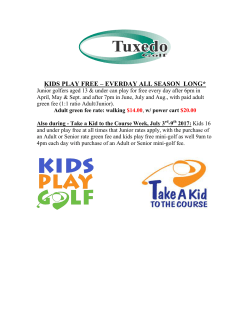 KIDS PLAY FREE - Lakeland Golf Management